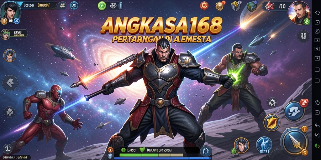 Tampilan screenshot ANGKASA168 menampilkan pertarungan yang menegangkan dan dinamis.