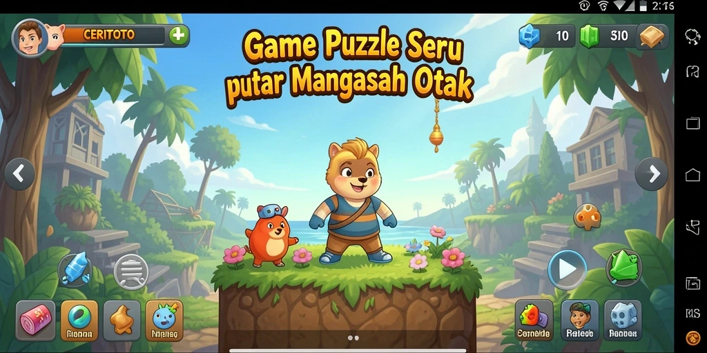 Gameplay puzzle yang menarik dan menantang di CERITOTO.