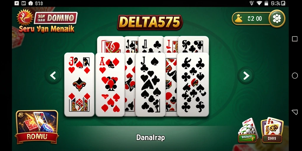 Tampilan gameplay yang seru dalam DELTA575 saat bermain Domino.