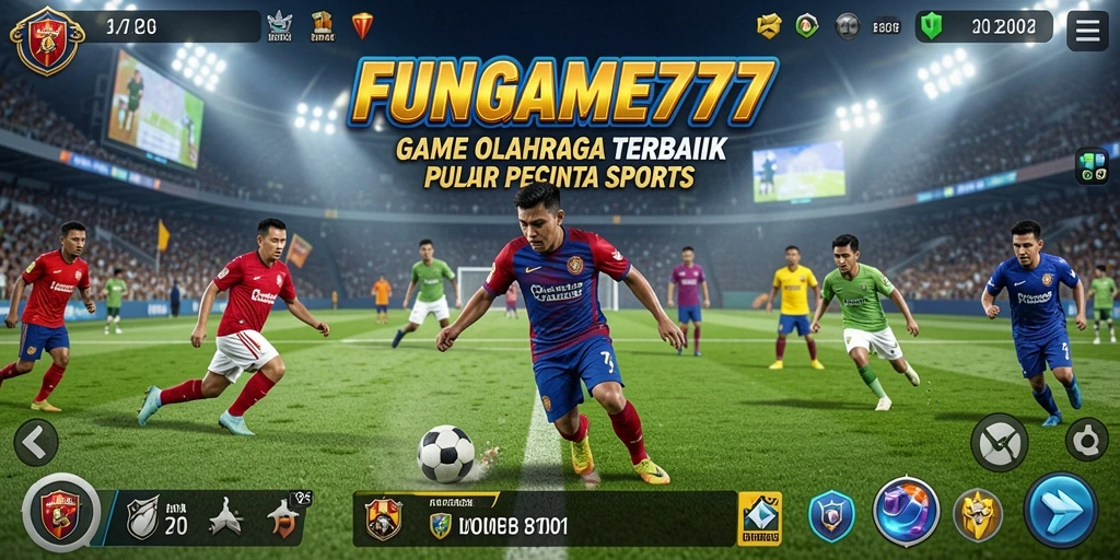 Screenshot gameplay <strong>FUNGAME777</strong> menampilkan aksi olahraga yang intens dan seru.