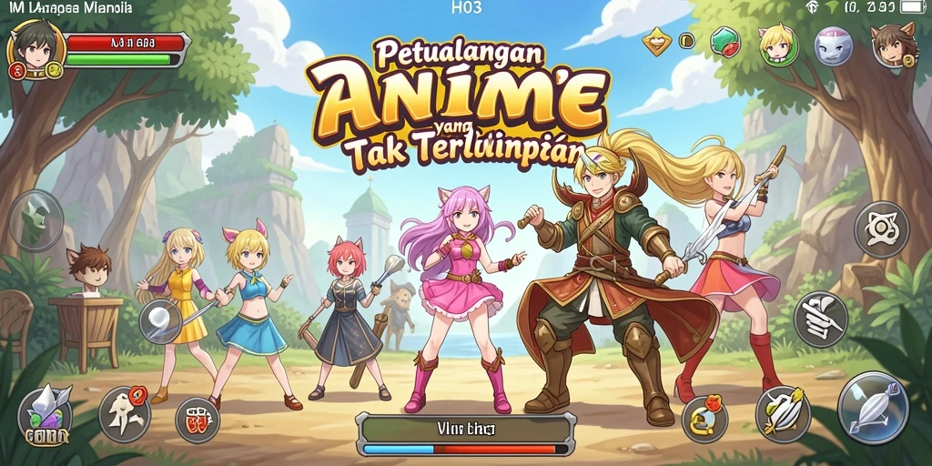 Tampilan gameplay H03 yang penuh warna dan dinamis.