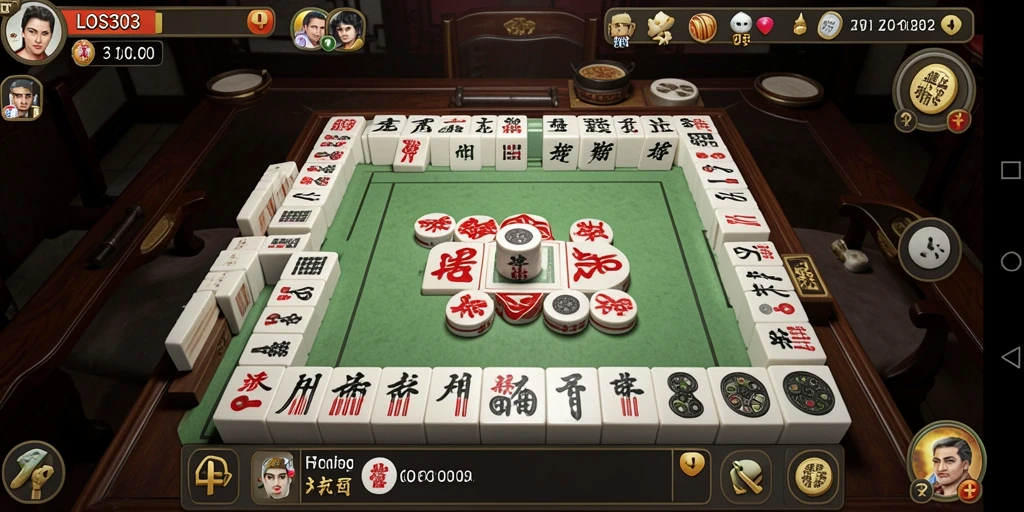 Tampilan menarik dari gameplay LOS303 dengan ubin Mahjong yang berwarna-warni.