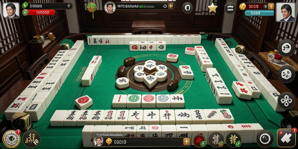 Gameplay PP7 menampilkan strategi Mahjong yang mendebarkan.