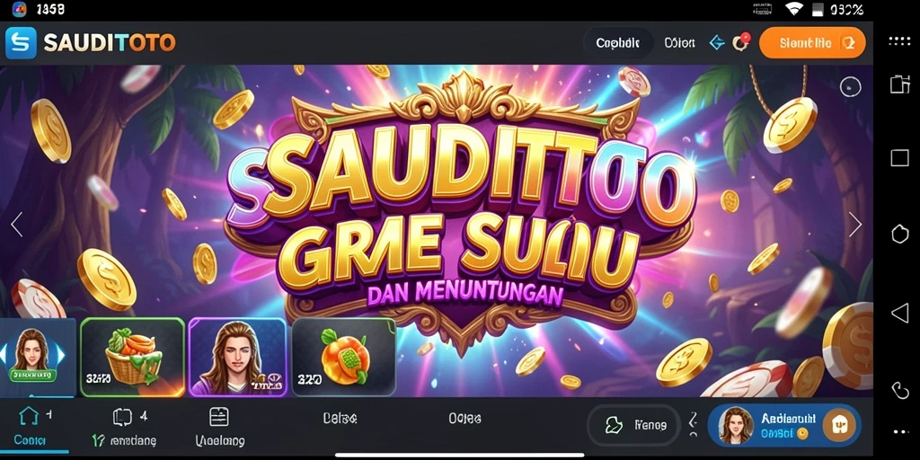 Screenshot gameplay SAUDITOTO dengan grafis Slot yang menarik.