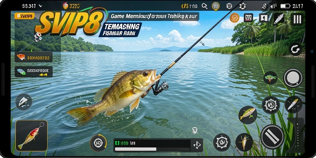 Screenshot gameplay memancing yang menarik dan realistis di SVIP8.