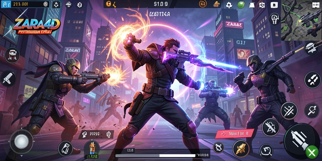 Tampilan menegangkan saat karakter bertarung dalam arena ZARA4D.