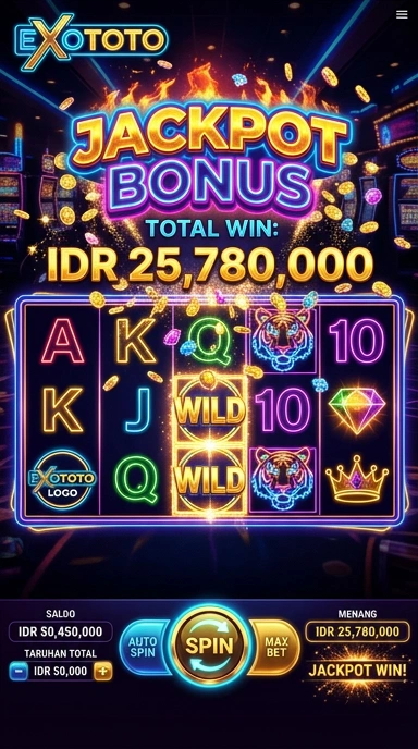 Tampilan utama aplikasi exototo yang menarik dan mudah digunakan.